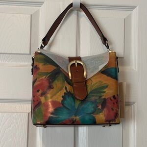 ***NWT**Patricia Nash Multicolor Floral Shoulder Bag/Butterfly Collection